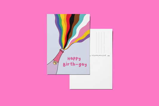 Postkarte Happy Bith-gay