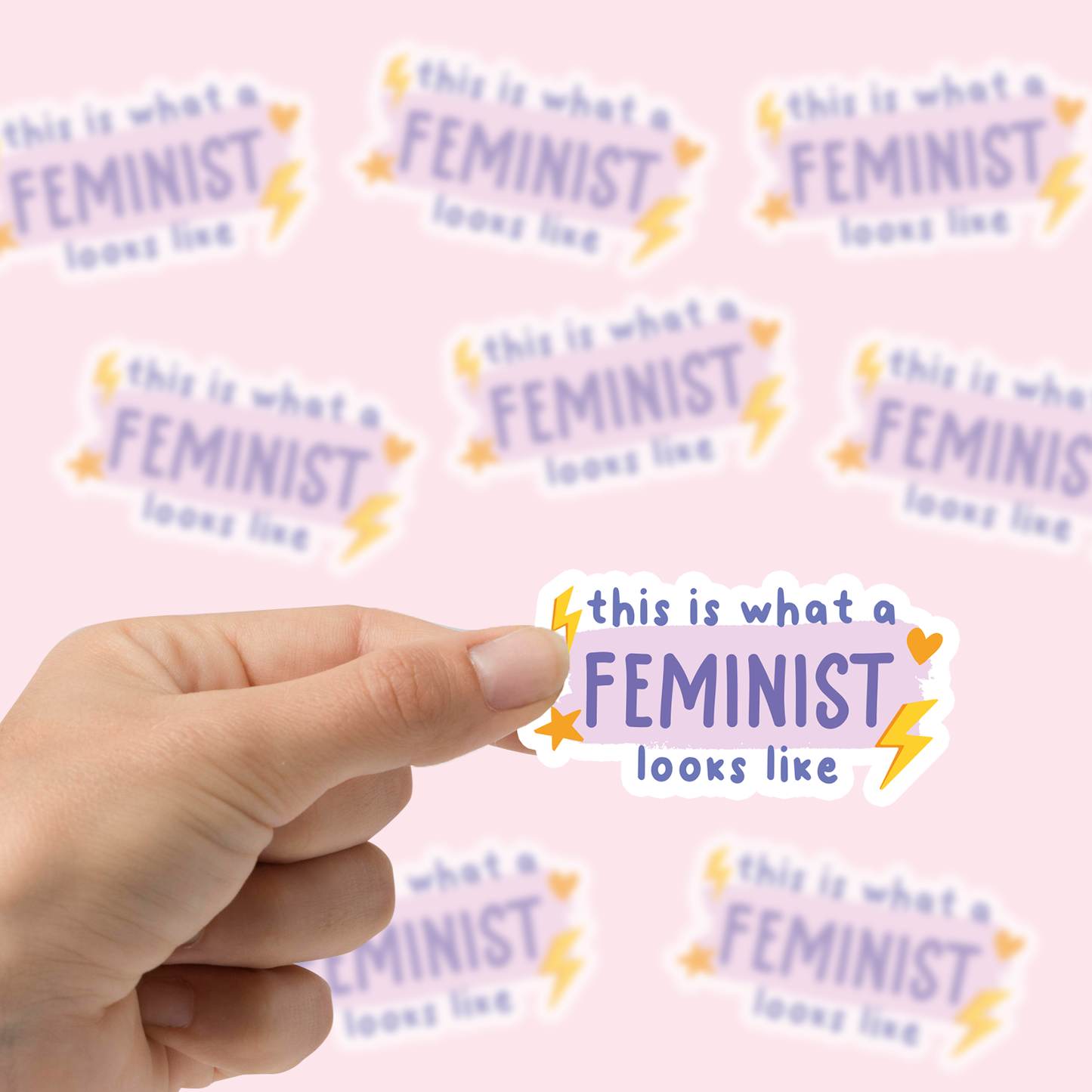 What a feminist looks like Vinyl Sticker