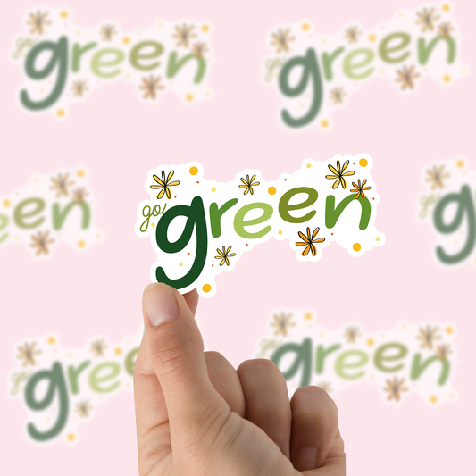 Go Green Vinyl Sticker