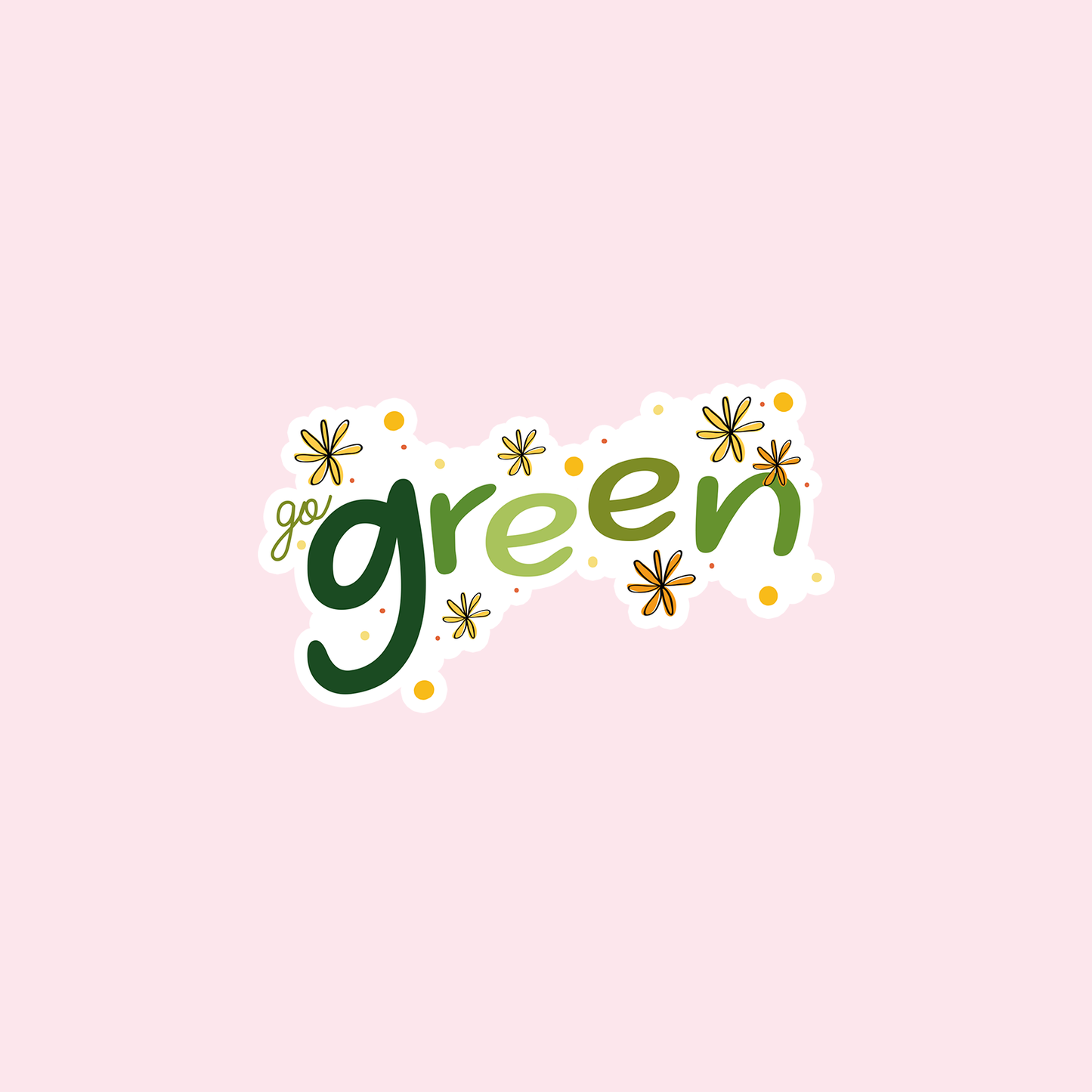 Go Green Vinyl Sticker