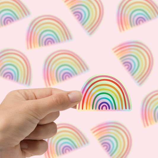 Retro Rainbow Holo Sticker