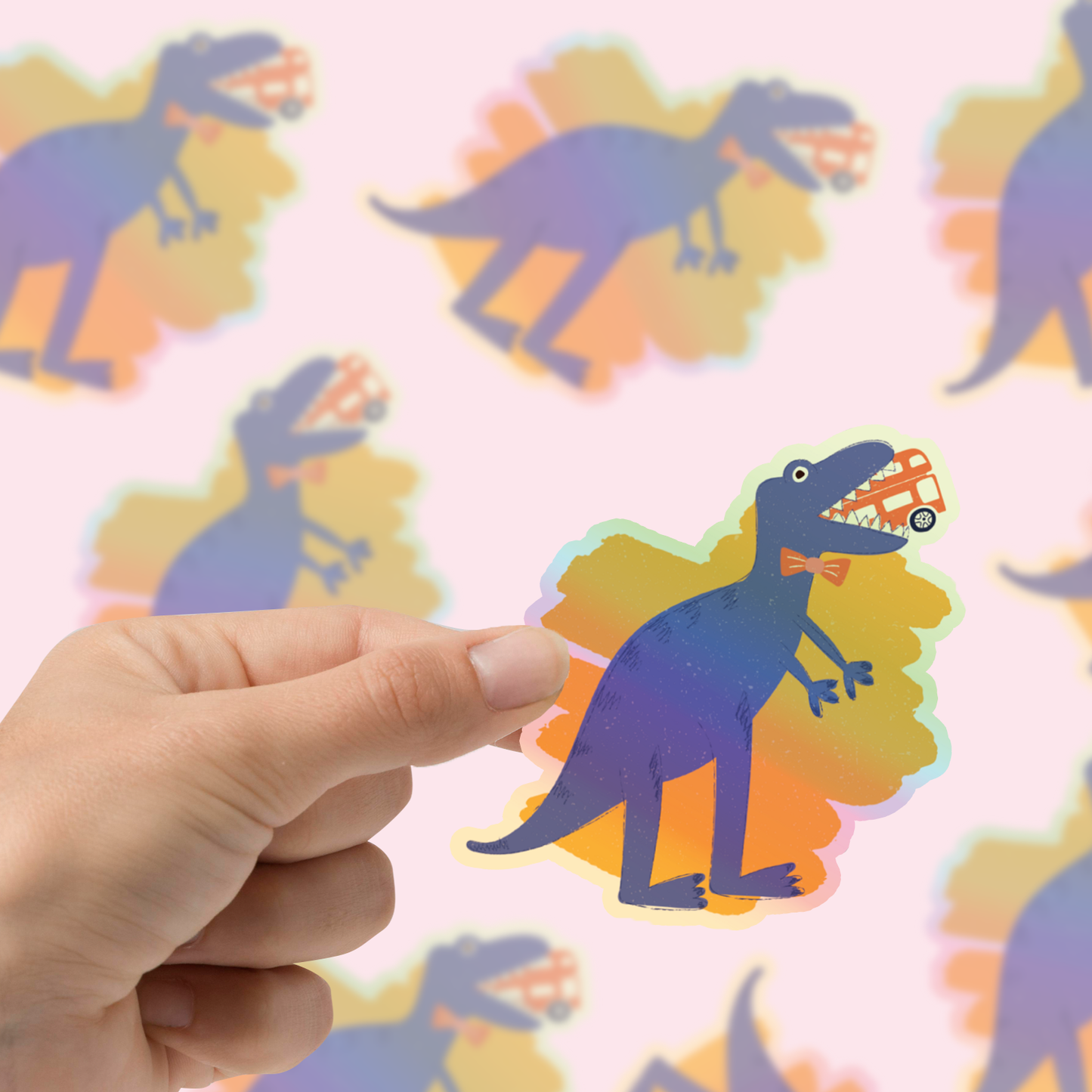 "Alfred the Dino" Holo Sticker