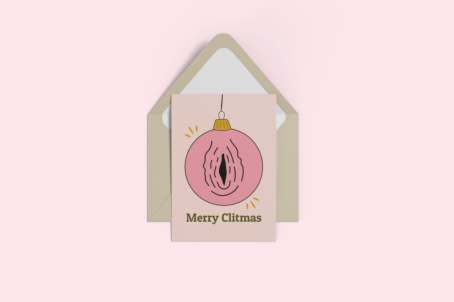 Postkarte Merry Clitmas