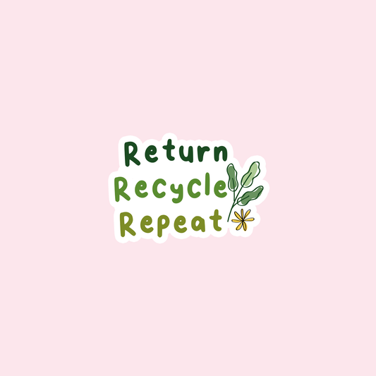 Return Recycle Repeat Vinyl Sticker