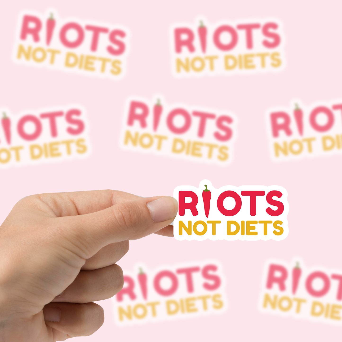 Riots not diets Vinyl Sticker