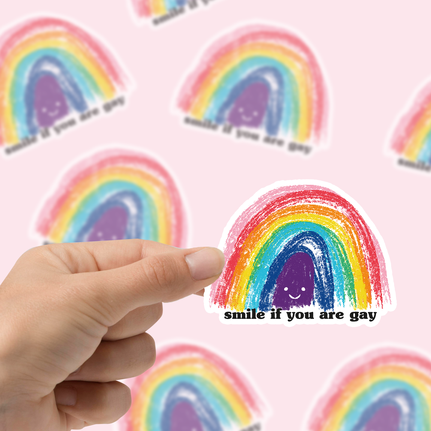 Smile if you are gay Vinyl Sticker