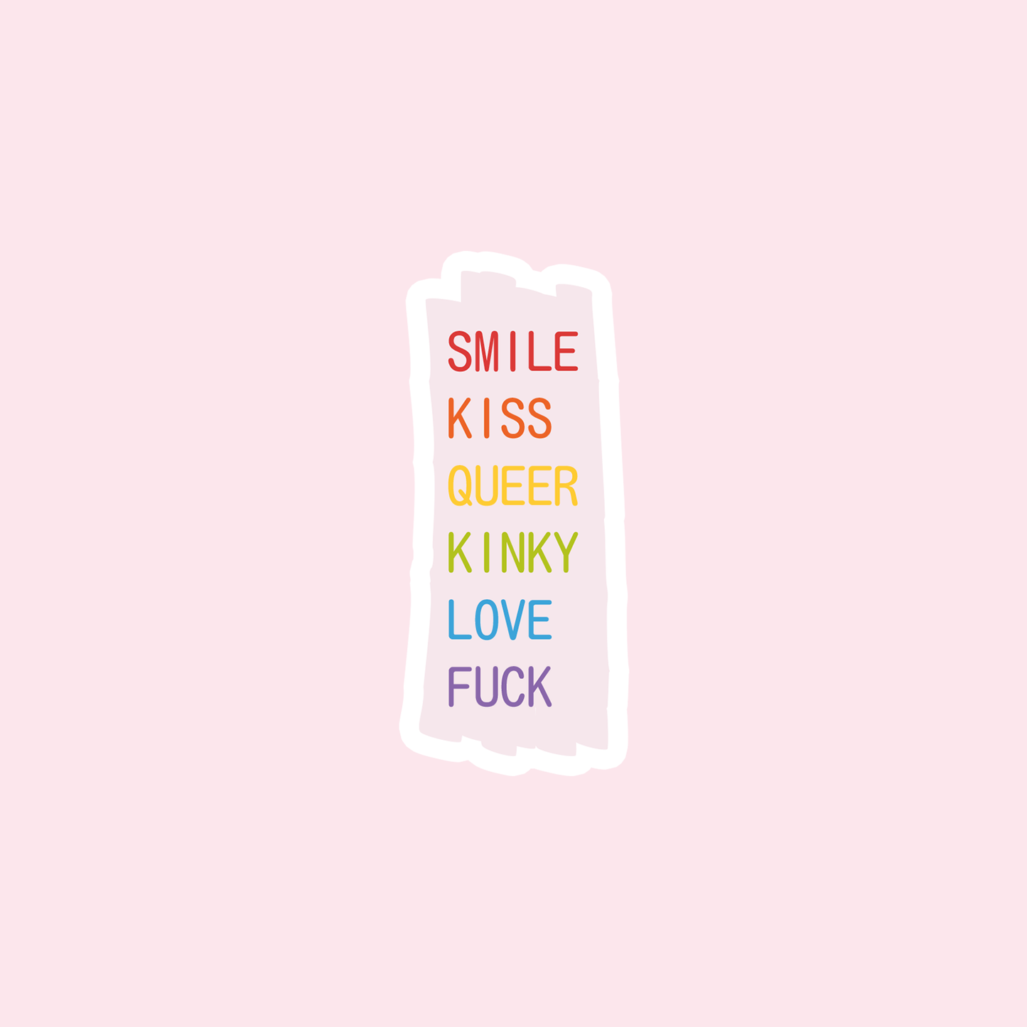 Smile Kiss Queer Vinyl Sticker